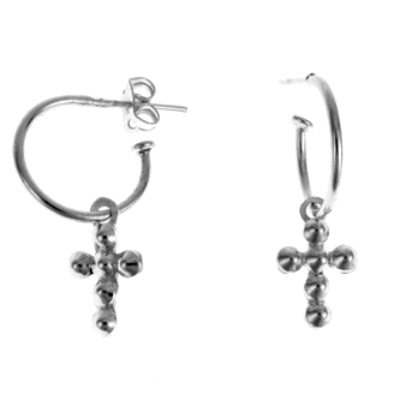 Cross Hoop Earrings