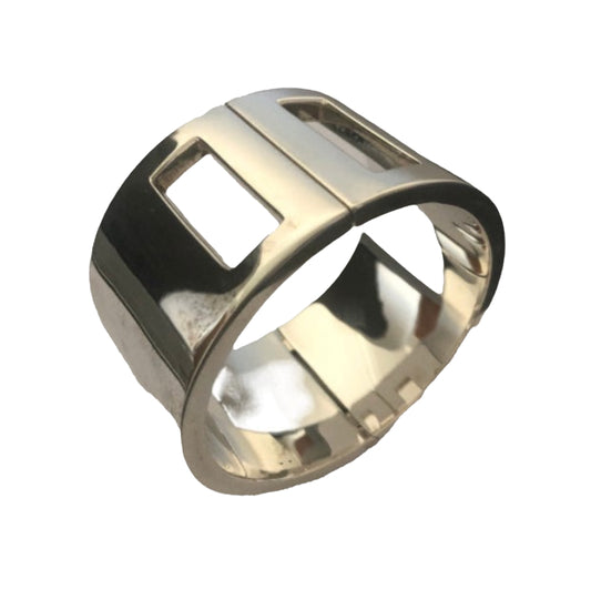 Polished Cut Out Hinge Bangle