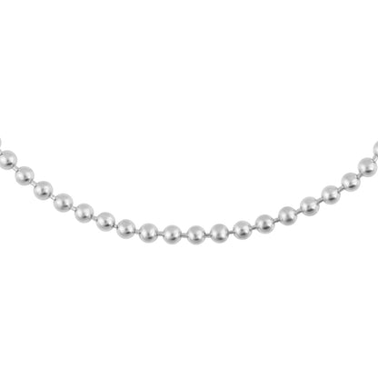 Silver ball bracelet on a white background