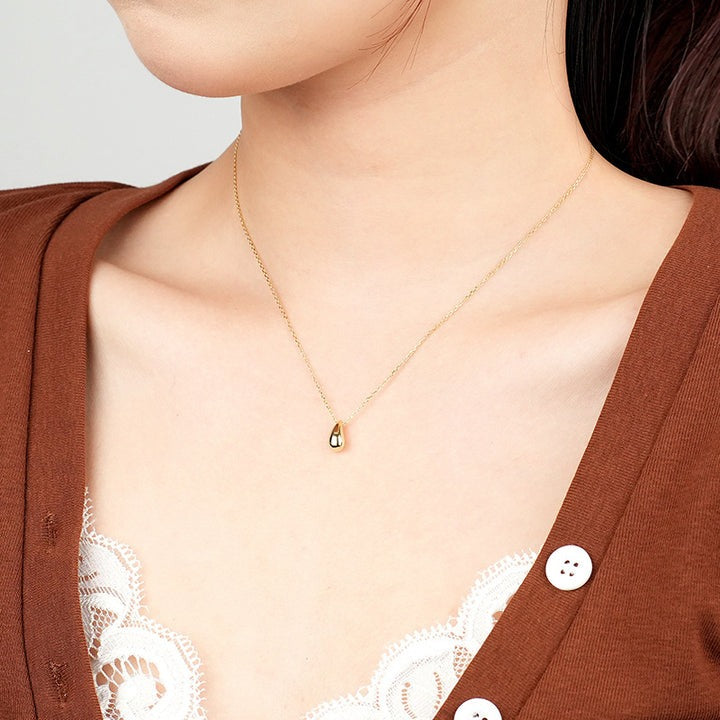 Water Drop Pendant Necklace Gold