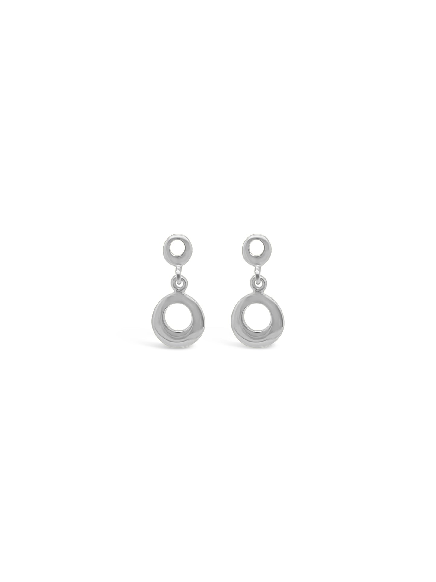 Tiny Circle Drop Earrings