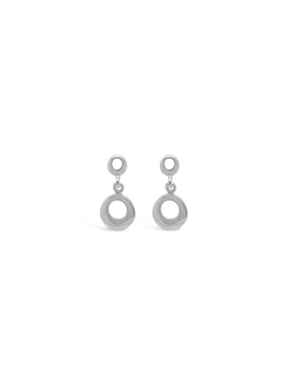 Tiny Circle Drop Earrings