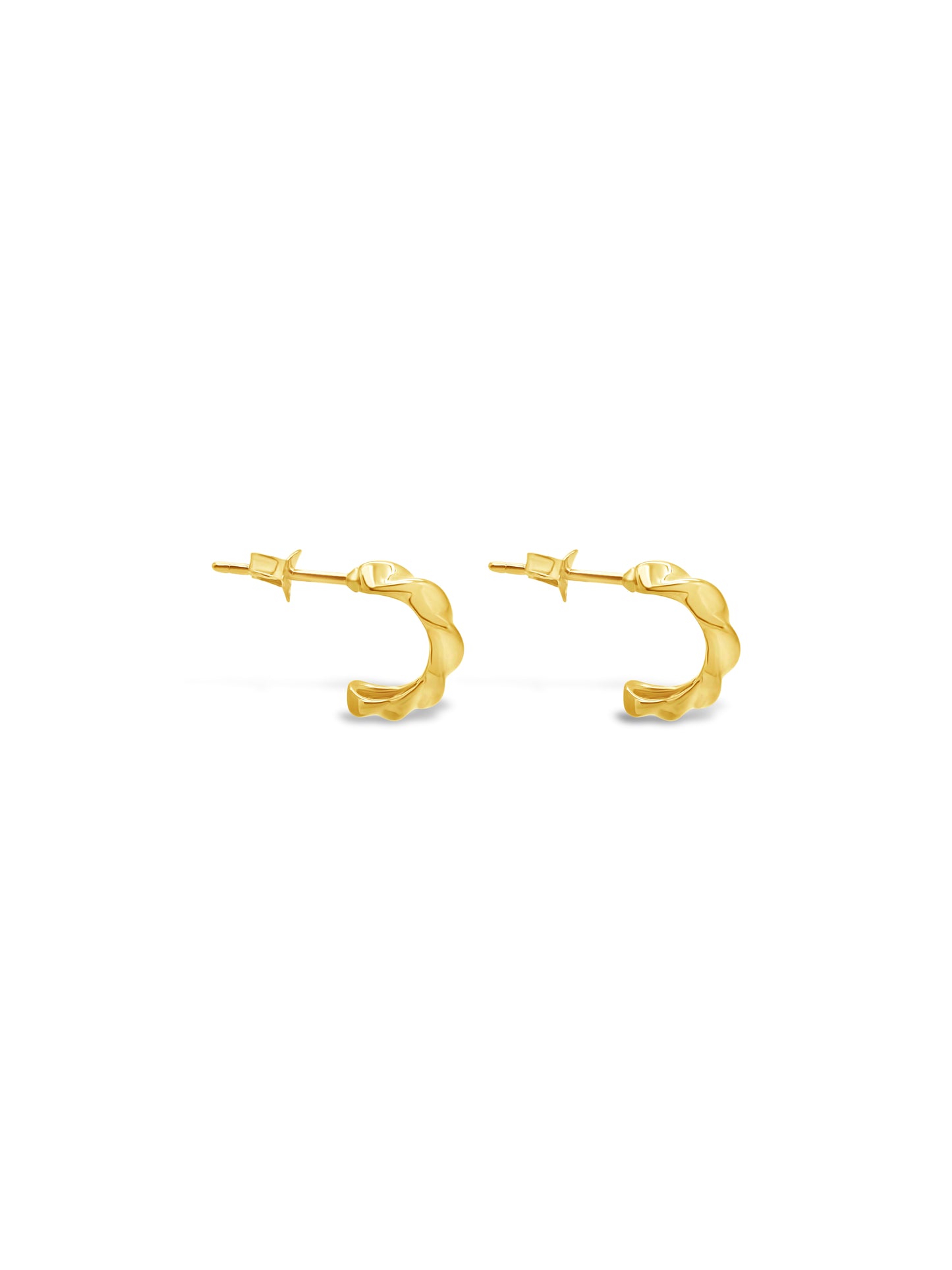 Curved Mini Hoops, Gold