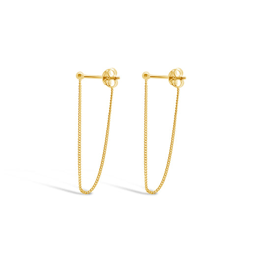 Chain Earrings, Gold