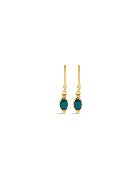 Opal Trio Earrings, Gold