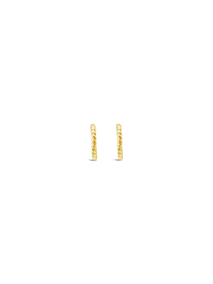 Rope Twist Hoops, Gold