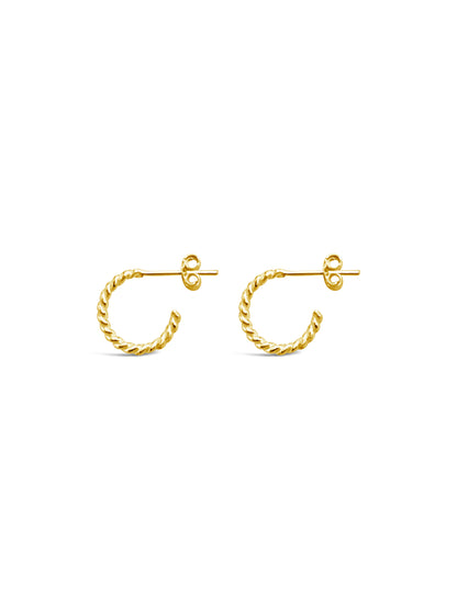 Rope Twist Hoops, Gold