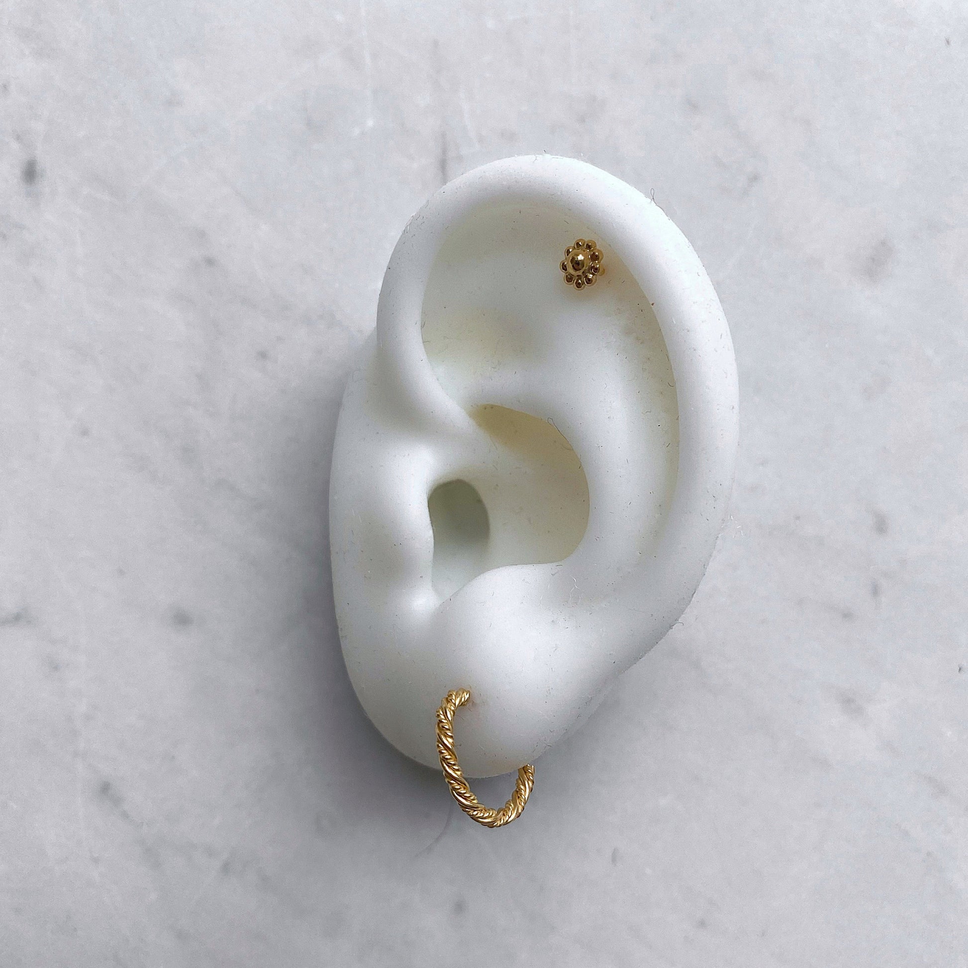 Bloom Earrings on ear