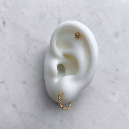 Bloom Earrings on ear