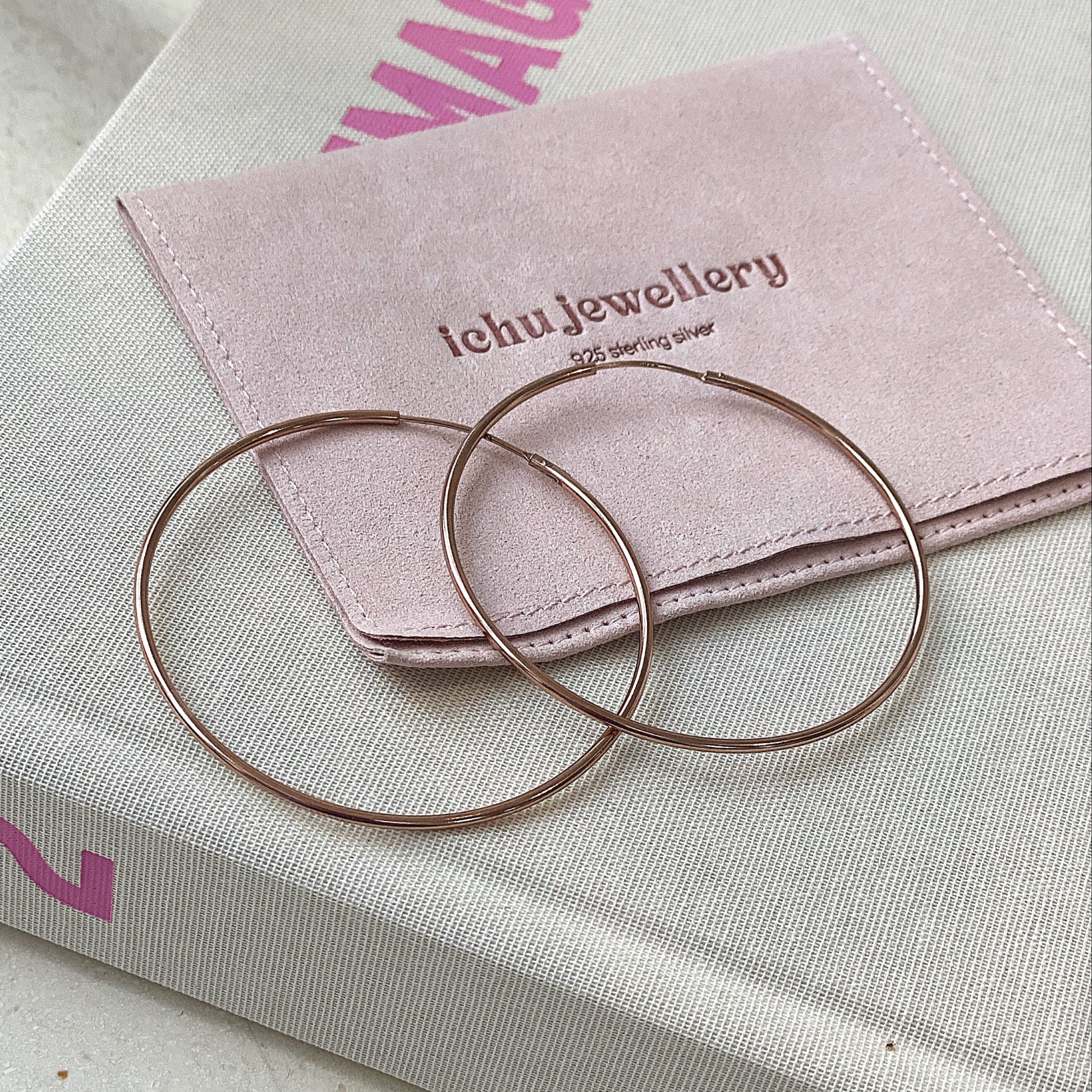 Fine Rose Gold Hoops