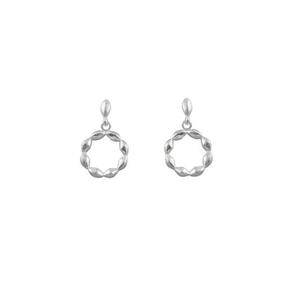 Detailed Circle Drop Earrings