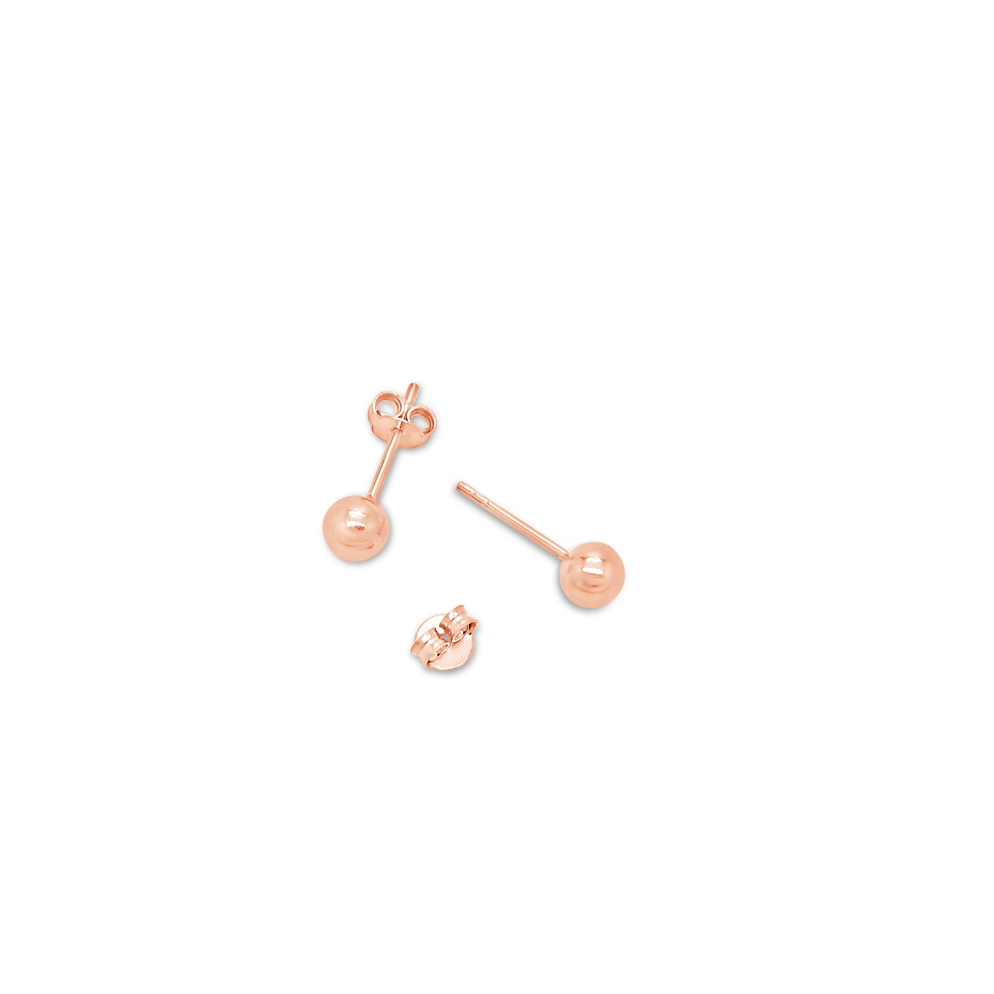 Small Rose Gold Ball Studs