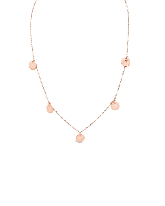 Rose Gold Multi Disc Necklace