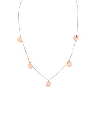 Rose Gold Multi Disc Necklace