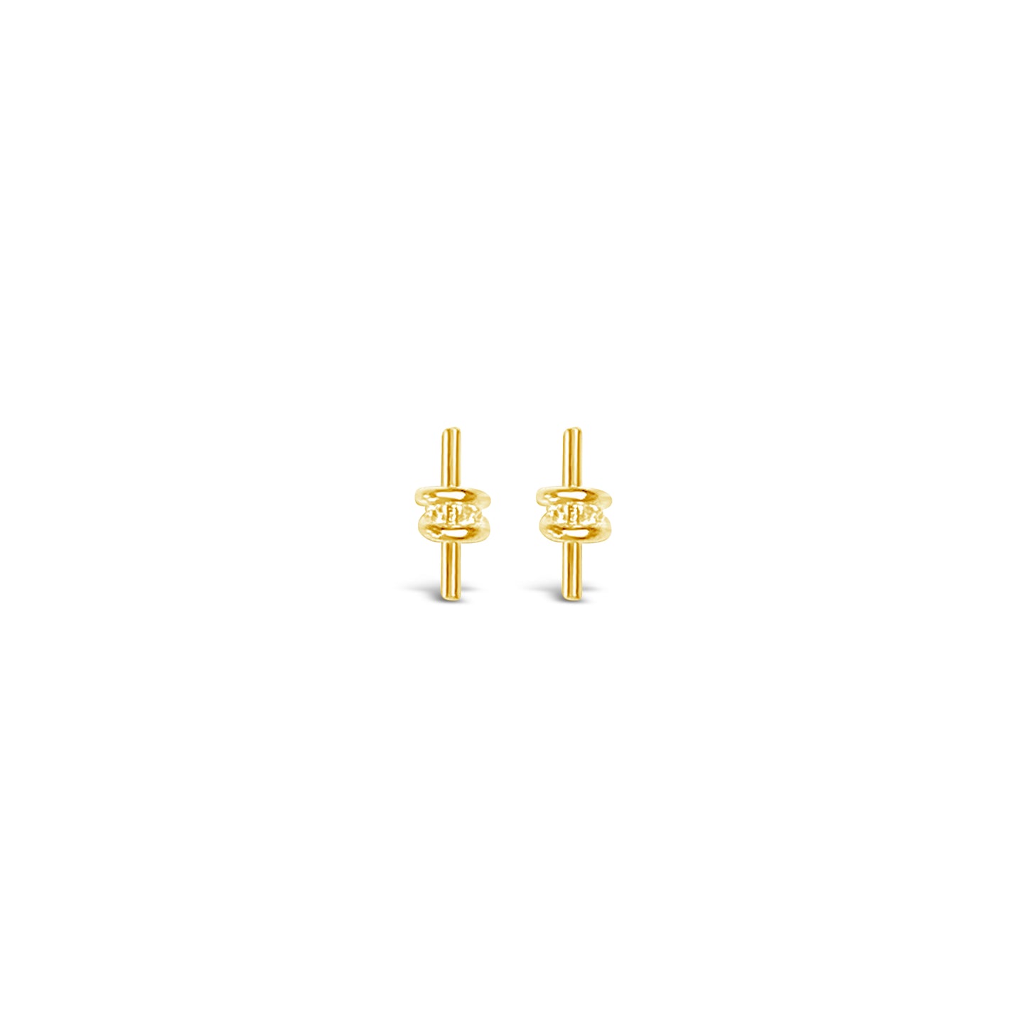Knotted Bar Earrings, Gold