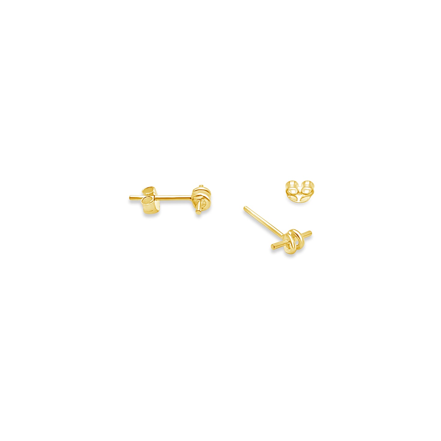 Knotted Bar Earrings, Gold