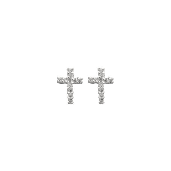 Tiny Cross Earrings