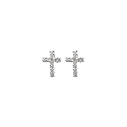 Tiny Cross Earrings