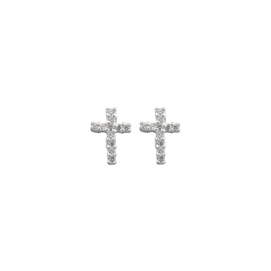 Tiny Cross Earrings