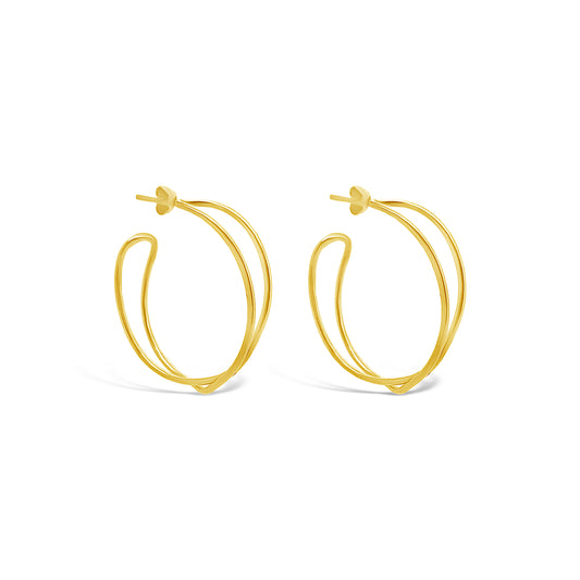 Gold Intertwined Hoops