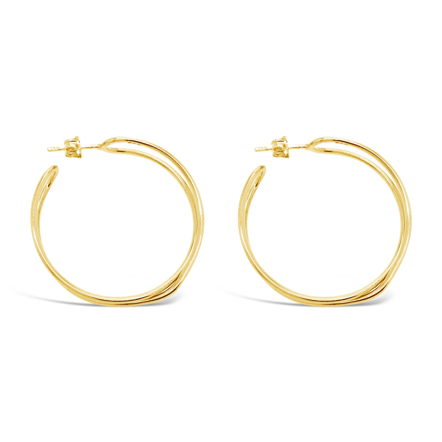 Gold Intertwined Hoops