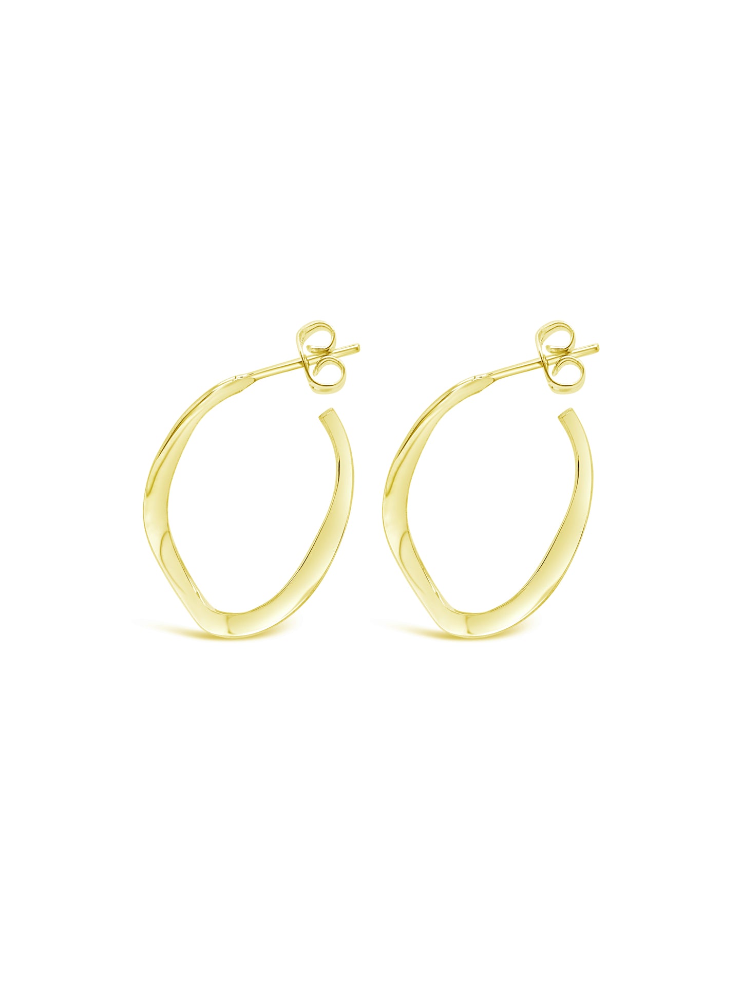 Twist And Turn Hoops, Gold