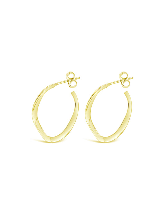 Twist And Turn Hoops, Gold