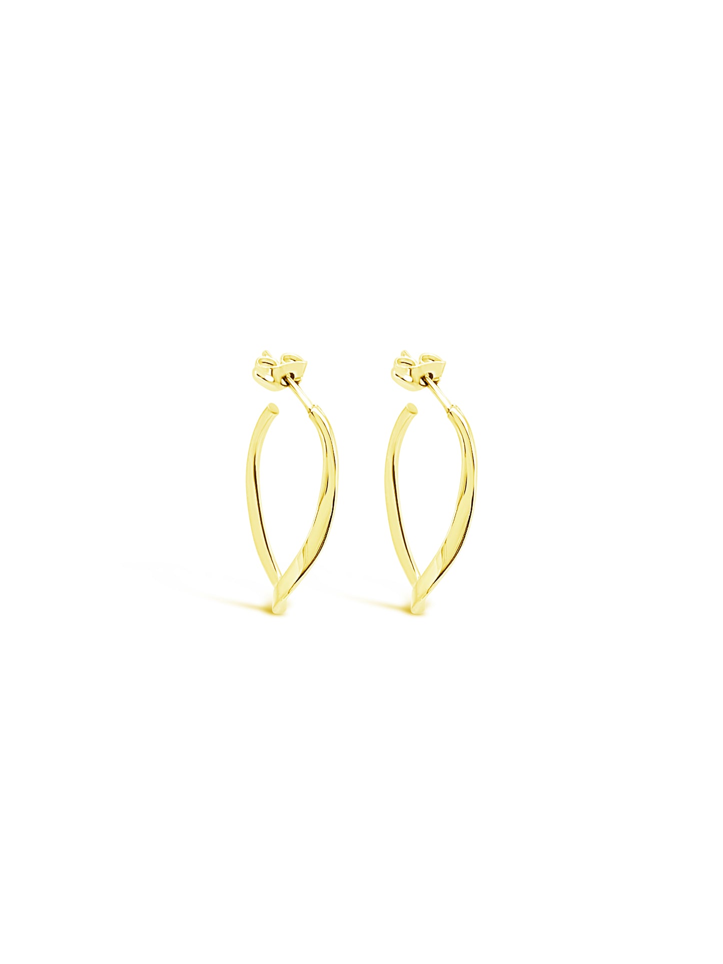 Twist And Turn Hoops, Gold