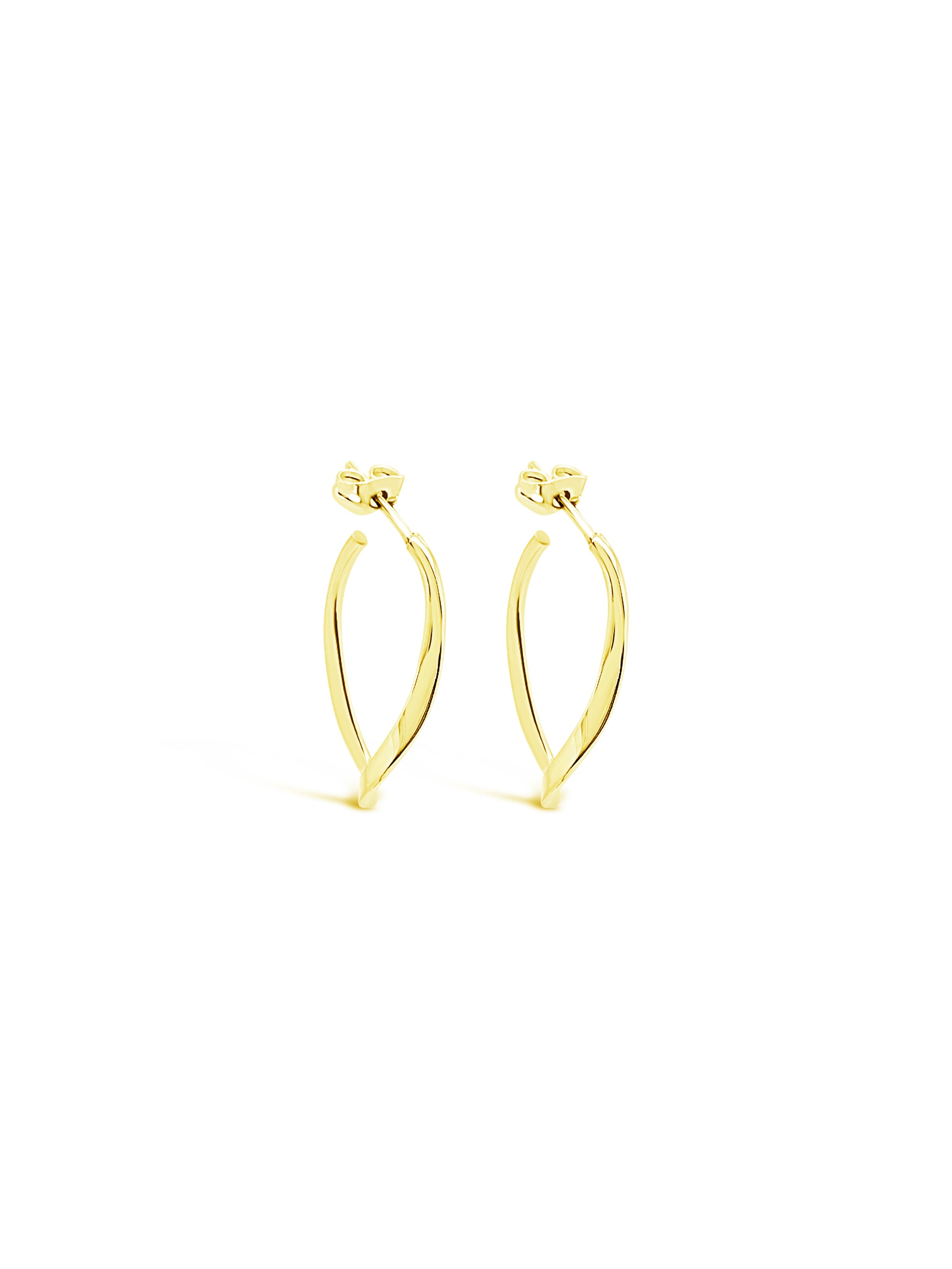 Twist And Turn Hoops, Gold