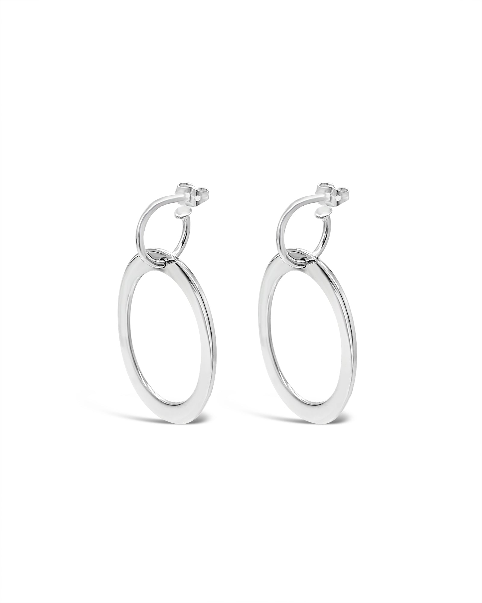 Hooped Oval Earrings