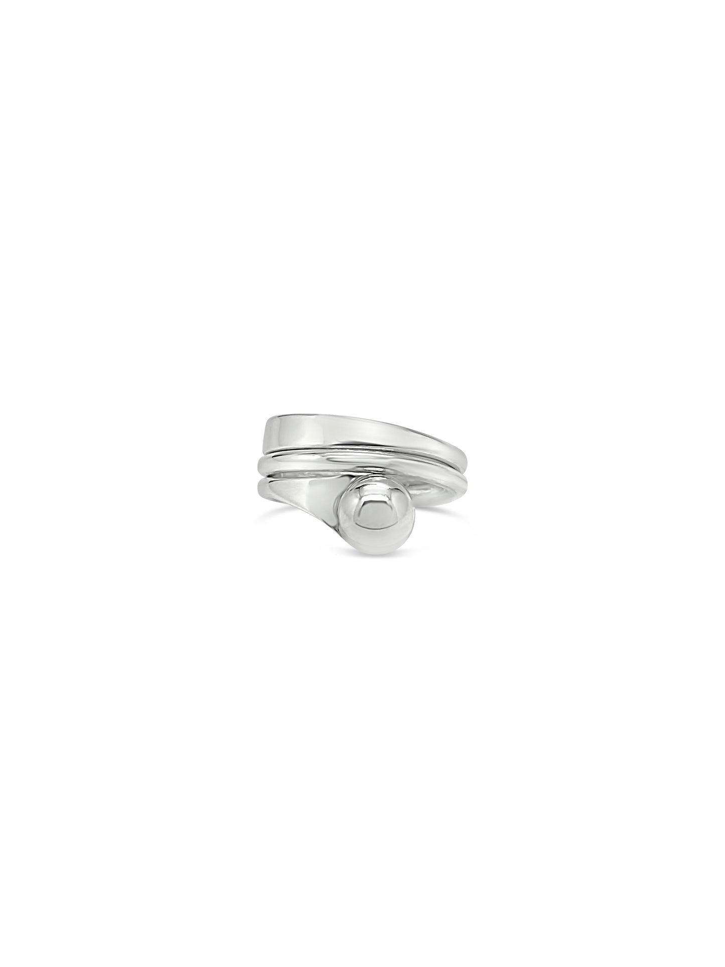 Polished Wrap Ball Ring