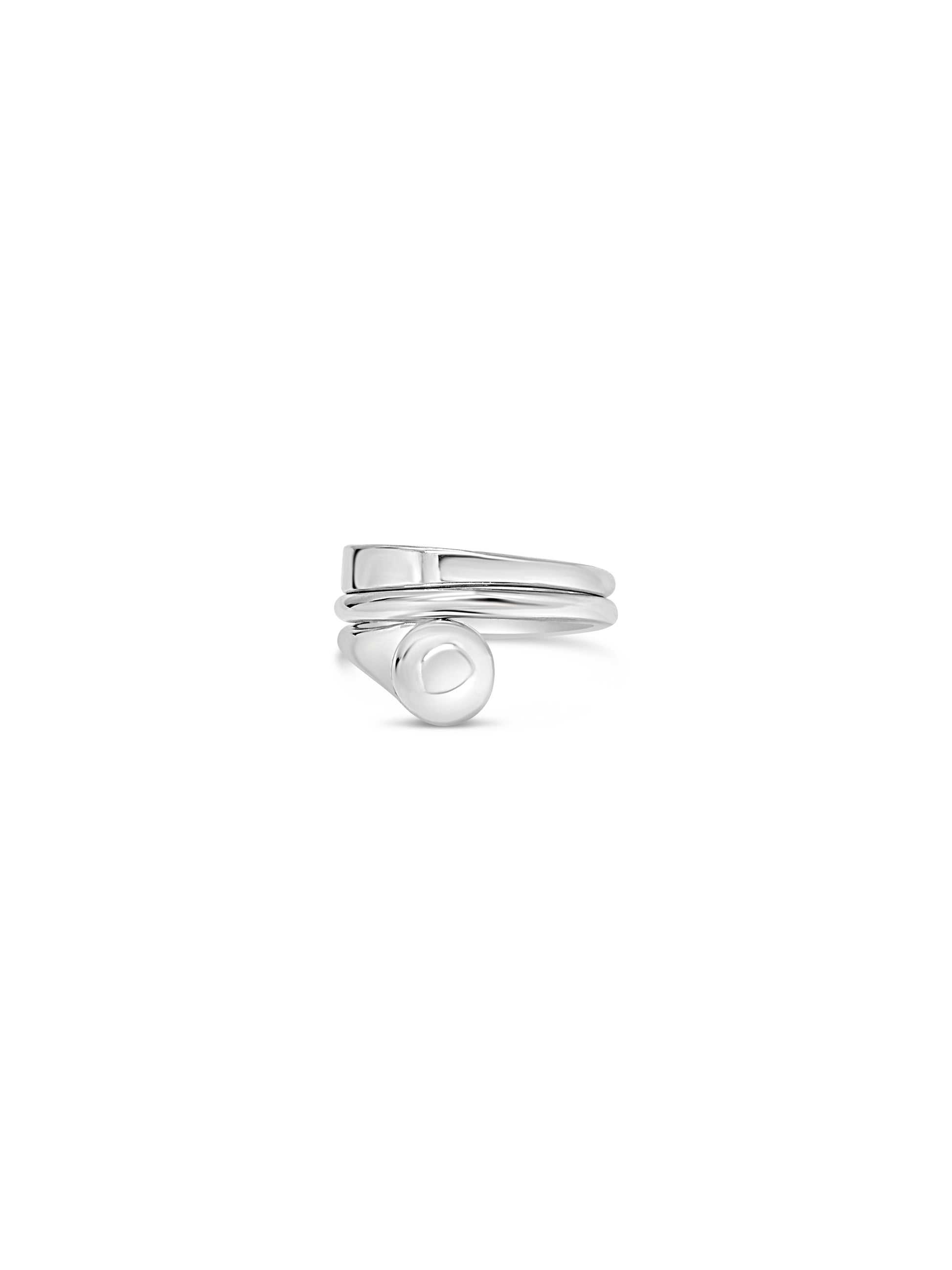 Polished Wrap Ball Ring