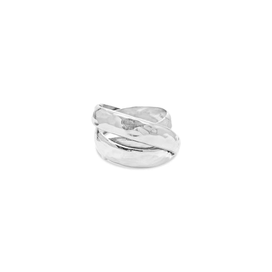 Hammered Triple Band Ring