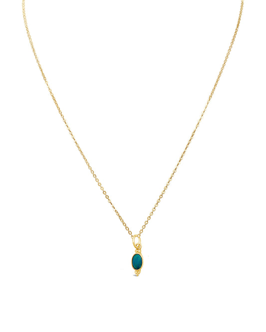 Opal Trio Necklace, Gold