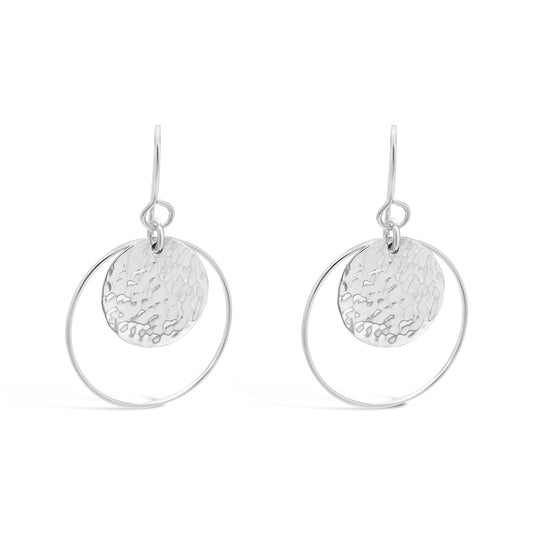 Hammered Halo Earrings