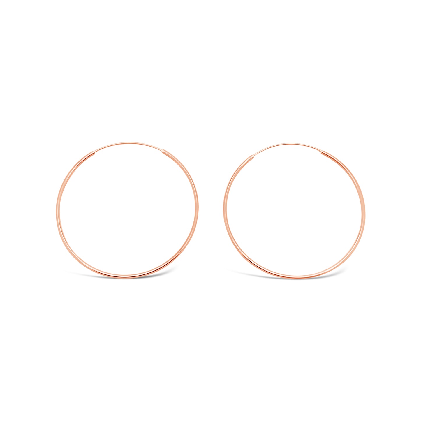 Fine Rose Gold Hoops