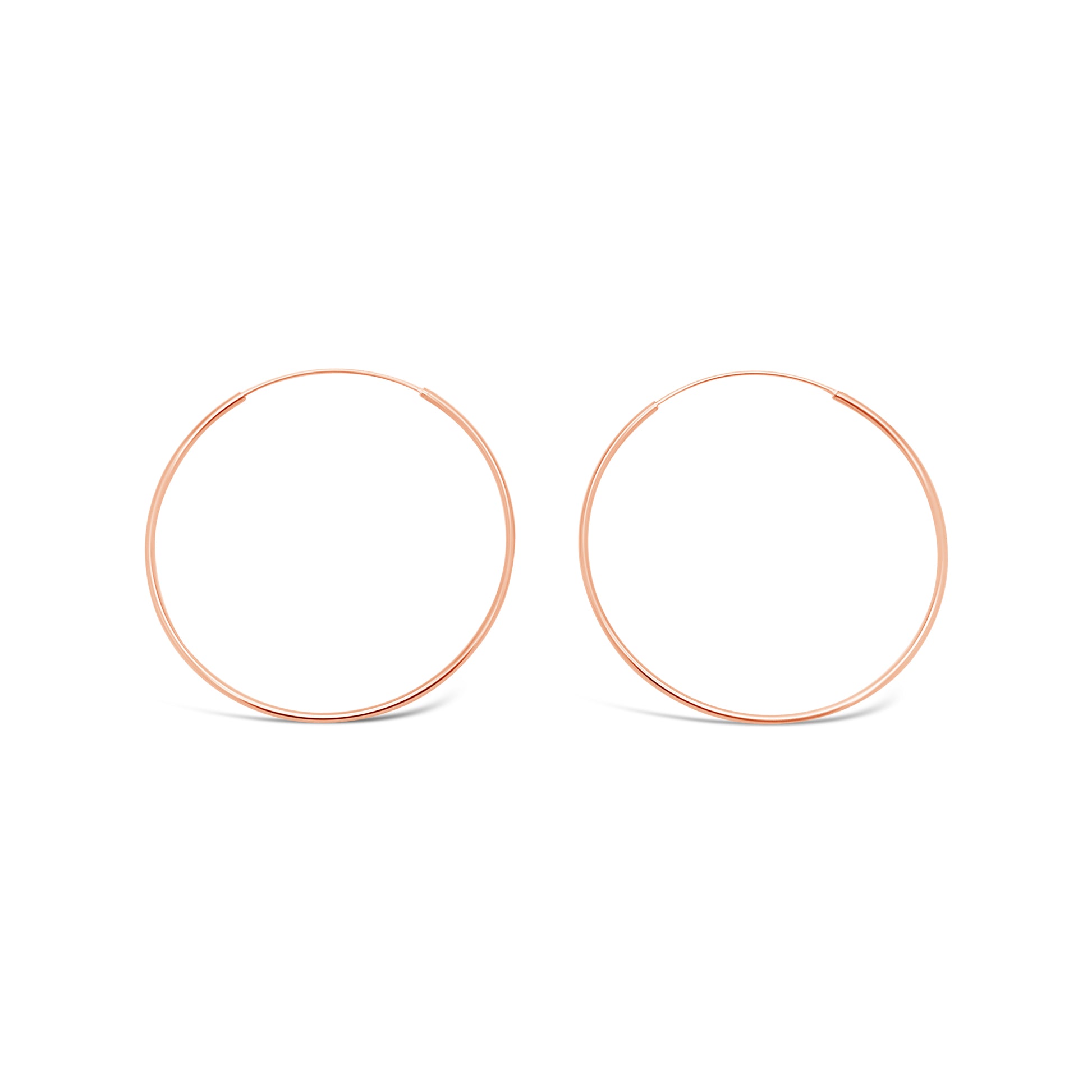 Fine Rose Gold Hoops