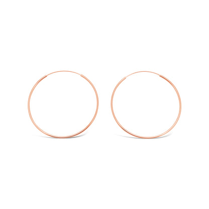 Fine Rose Gold Hoops