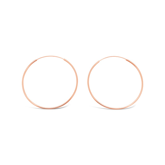 Fine Rose Gold Hoops