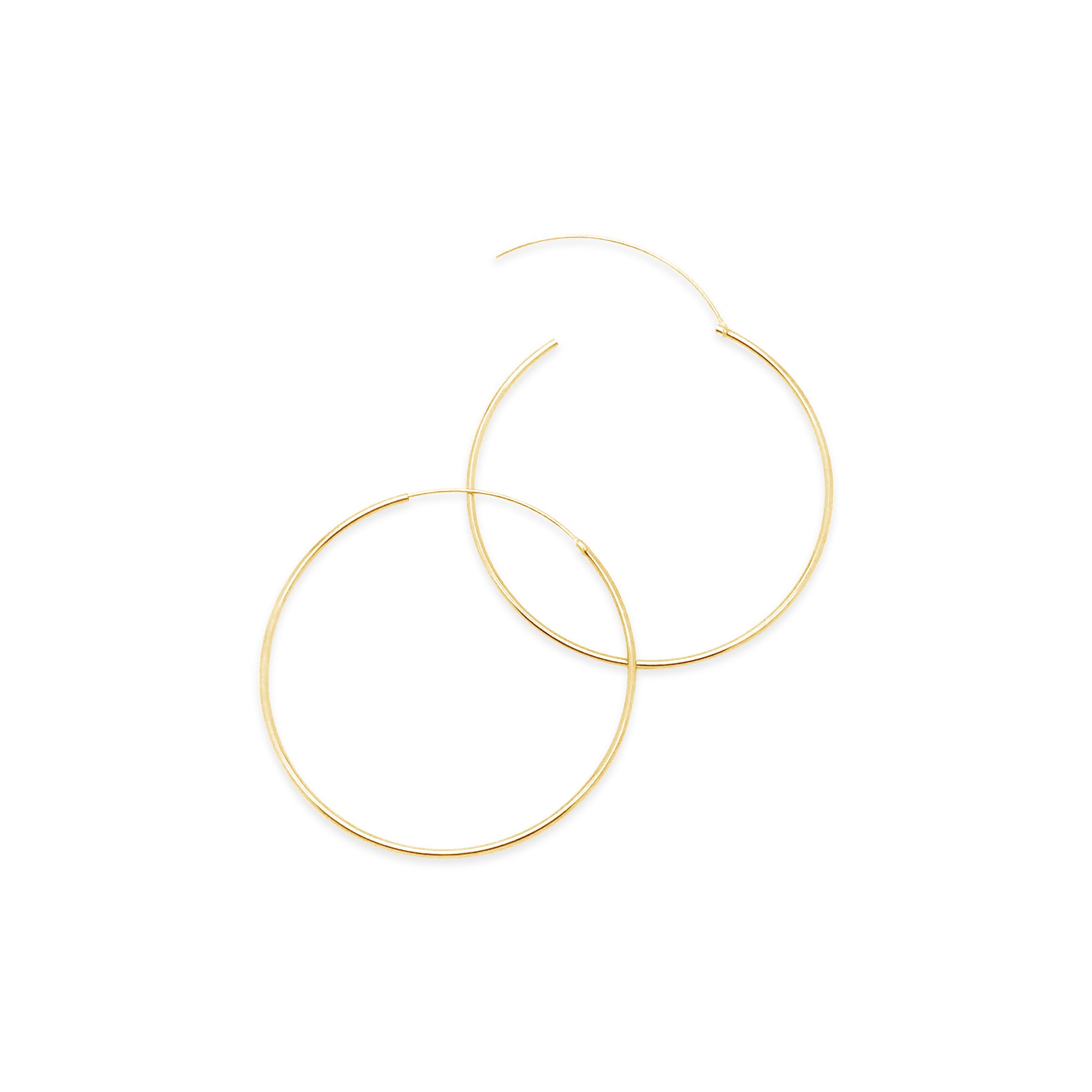 Fine Rose Gold Hoops