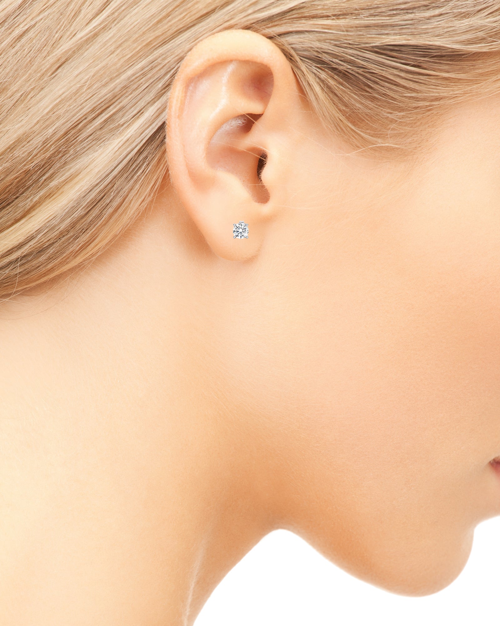 Classic diamond stud on sale earrings