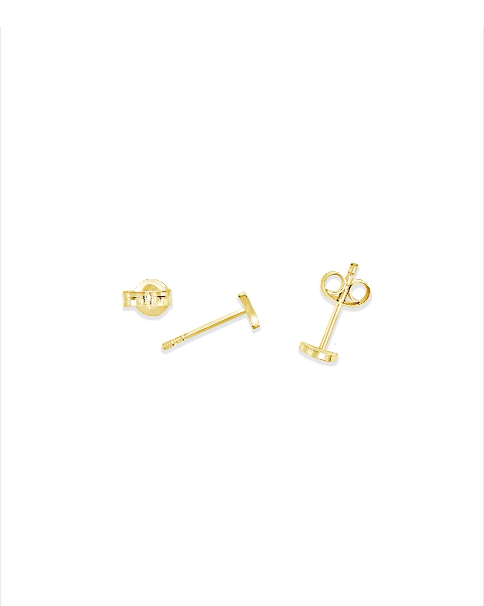 Mini Moon Earrings, Gold