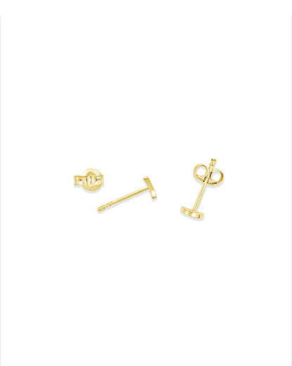 Mini Moon Earrings, Gold