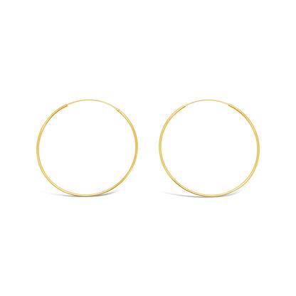 Fine Gold Hoops 50mm