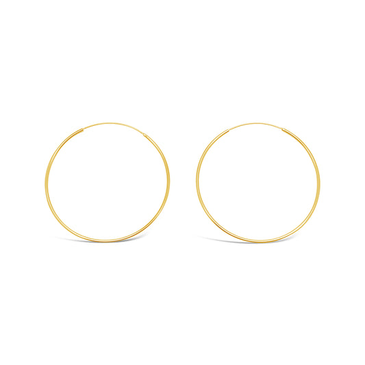 Fine Gold Hoops 50mm
