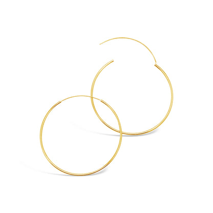 Fine Gold Hoops 50mm