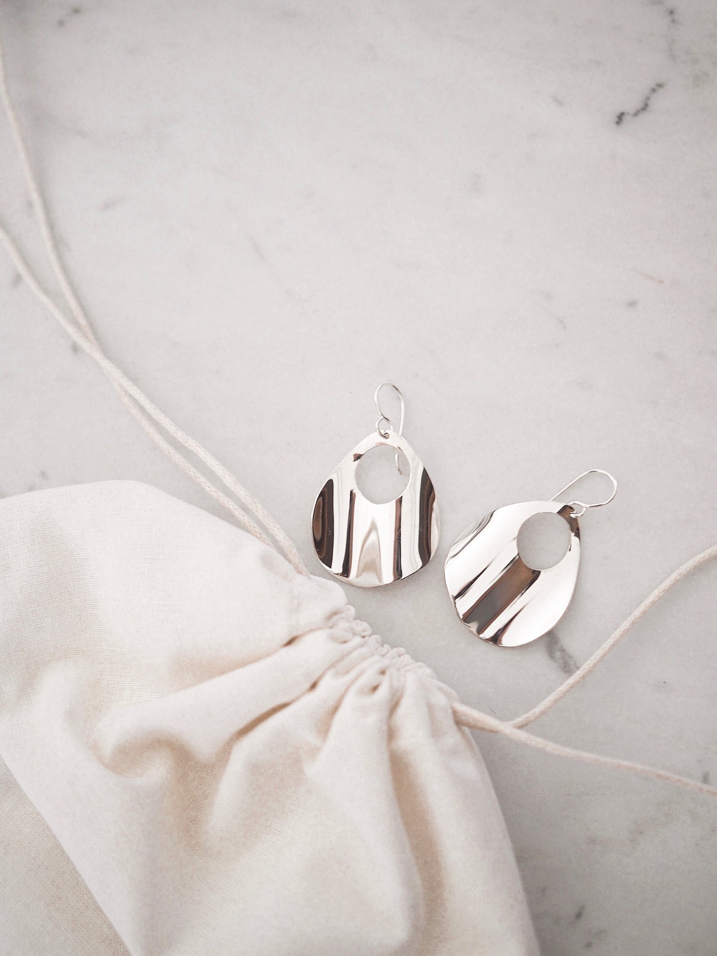Silver Abstract Earrings