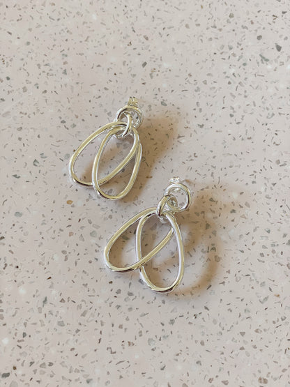 Oval Link'd Earrings