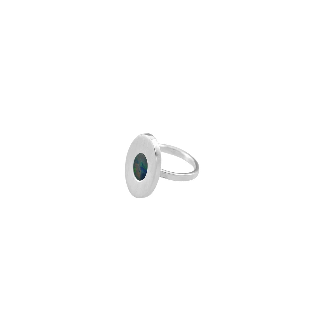 Satin Oval Opal Ring