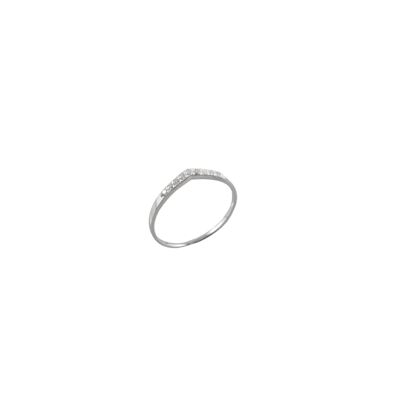Cubic Zirconia Point Ring